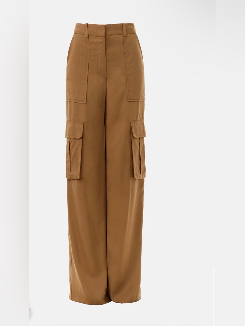 Veronica Beard Saul Pant Wide Leg Cargo khaki Pants in Whiskey brown tan NEW NWT - Picture 3 of 13